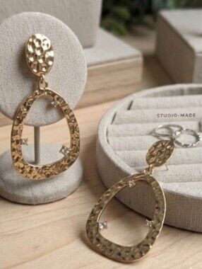 Ettika Gold Statement Earrings
